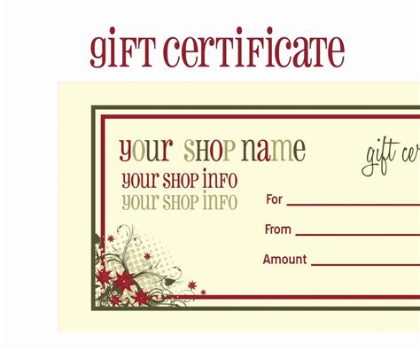 Free Printable Gift Vouchers Uk | Free Printable