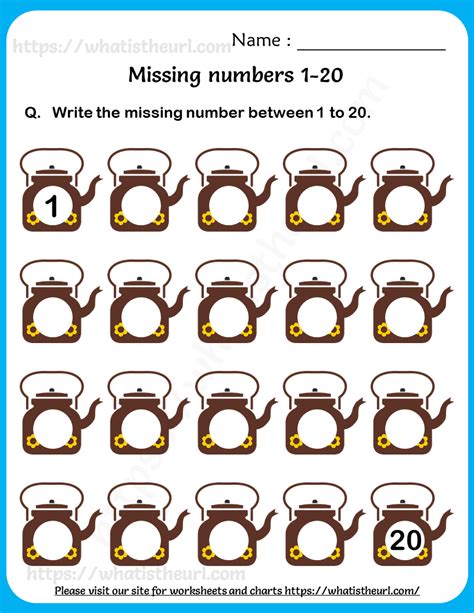 Find The Missing Number 1 20 5 Your Home Teacher