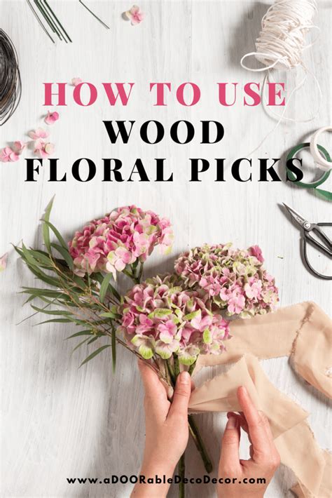 How To Use Wooden Floral Picks - aDOORable Deco Decor