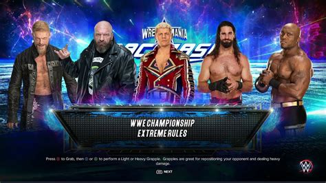 WWE 2K23 Edge Vs Triple H Vs Cody Rhodes Vs Seth Rollins Vs Bobby