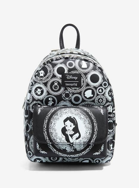 Loungefly Disney Alice In Wonderland Black And White Mini Backpack Hot