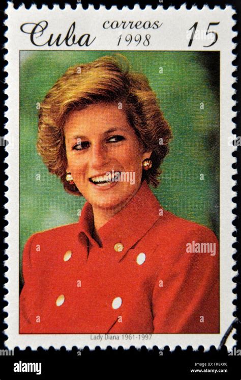 CUBA CIRCA 1998 A Stamp Printed In Cuba Shows Lady Diana Circa 1998