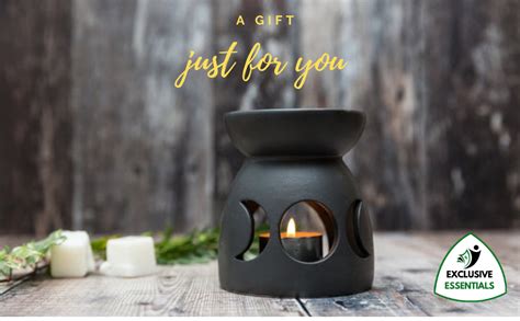 Exclusive Essentials Wax Melt Burnerblack Triple Moon Cut Out Essential Oil Burnertealight