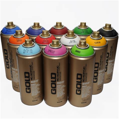 Montana GOLD 400ml Spray Paint 12 Pack - Standard Colors - InfamyArt