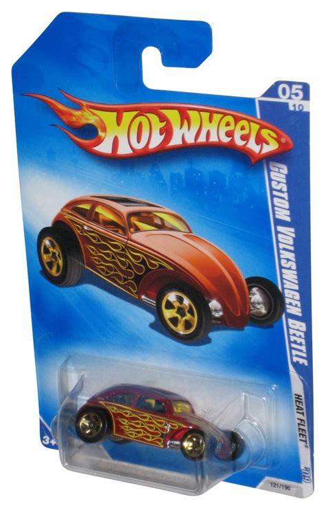 Hot Wheels Heat Fleet 09 05 10 Red Custom Volkswagen Beetle Car 121