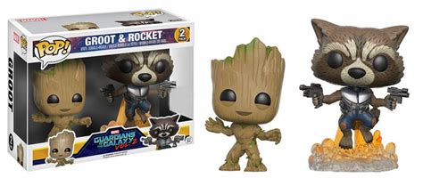 Funko Marvel Guardians Of The Galaxy Vol 2 Pop Marvel Groot Rocket Exclusive Vinyl Bobble Head