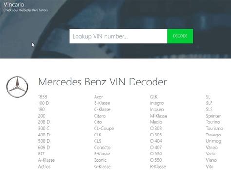 🥇 8 Herramientas De Decodificación Gratuitas Para El Vin De Mercedes