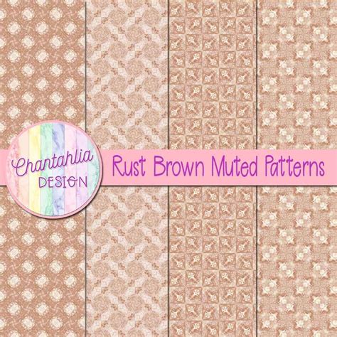 Free Digital Papers featuring Rust Brown Muted Patterns