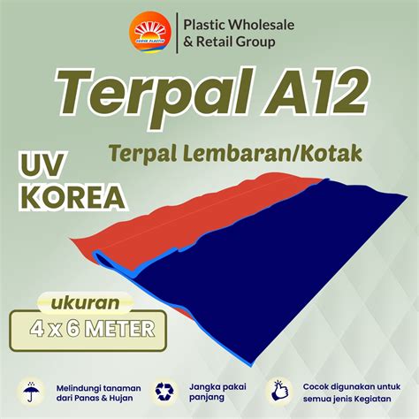 Jual Terpal Plastik Ukuran X Type A Biru Oren Korea Royal Diamond