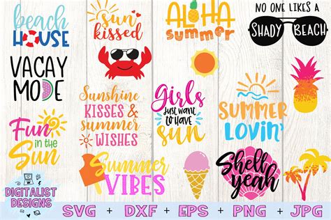 Summer SVG Bundle Beach SVG 16 Designs 92127 Cut Files Design