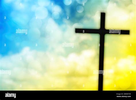 Abstract of Blurred Christ Cross in Beautiful Bokeh Background ...