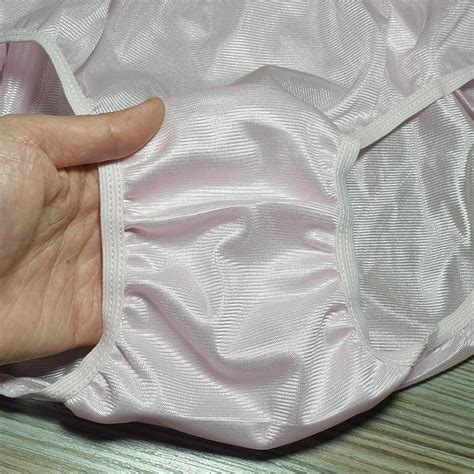 Vintage Silky Nylon Panty Sissy Baby Pink Bikini Shee Gem