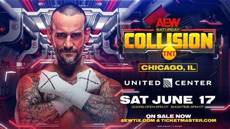 CM Punk Match Announced For First Ever AEW Collision WrestleTalk