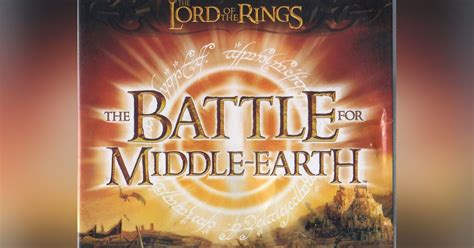 The Lord of the Rings: The Battle for Middle-earth | Video Game ...