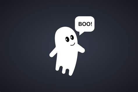 Ghost Banner Cute Halloween Ghost With Speech Bubble Boo 2026479