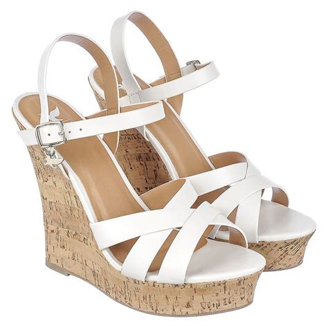 Womens Serum S Wedge High Heel Sandal White