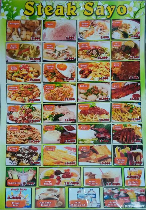 Selalu Diperbarui Menu Cafe Sayo Beji Depok