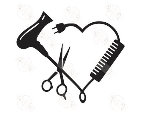 Hair Dresser Svg Hair Dresser Heart Svg Hair Stylist Heart Etsy