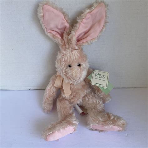 Russ Berrie Plush Pink Rabbit Cranberry Patch Mimosa Bunny Posable