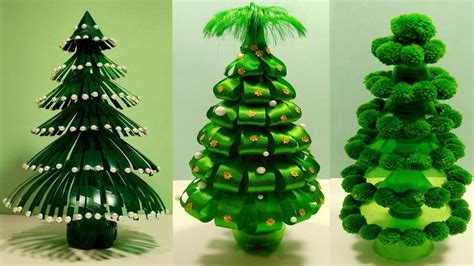 3 NEW CHRISTMASTREE CRAFT IDEAS PLASTIC BOTTLE REUSE BOTTLE CHRISTMAS