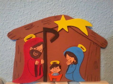 Inma Maruchi Creativa: Goma Eva: Nacimiento del niño Jesus