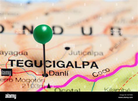 Danli Anclado En Un Mapa De Honduras Fotograf A De Stock Alamy