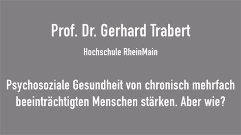 Prof Dr Gerhard Trabert Youtube