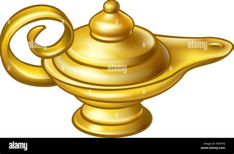 Antique Gold Aladdin Magic Lamp Stock Vector Image And Art Alamy