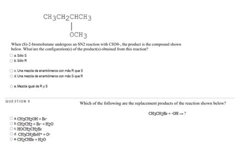 Solved When S 2 Bromobutane Undergoes An SN2 Reaction With Chegg