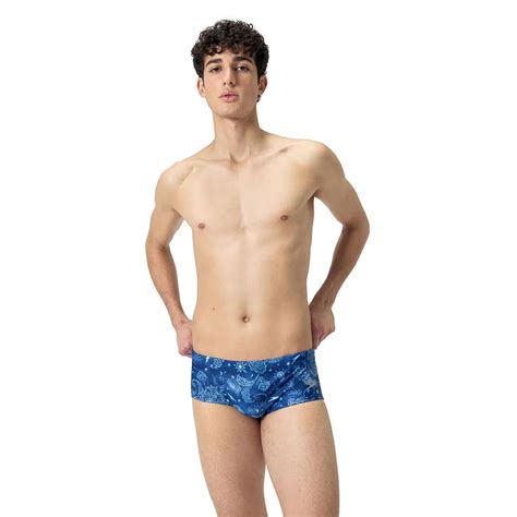 Speedo Bañador slip 13 5cm Club Training Allover Azul Swiminn