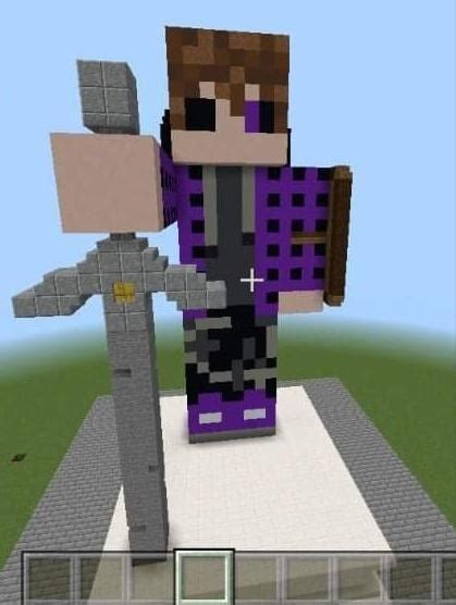 I made a statue of my friend's skin. : r/Minecraft