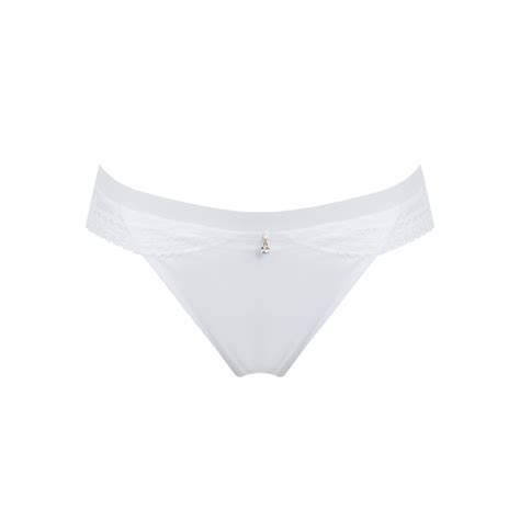 Angelina Thong Ivory BonBon Lingerie Wolf Badger