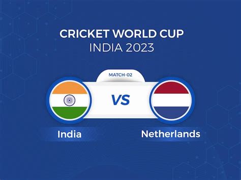 Premium Vector India Vs Netherlands Cricket World Cup With