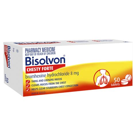 Bisolvon Chesty Forte 50 Tablets – Discount Chemist