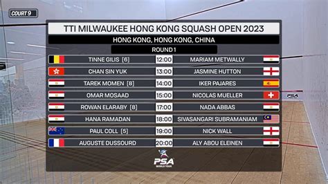 Court Tti Milwaukee Hong Kong Squash Open Live Round Youtube