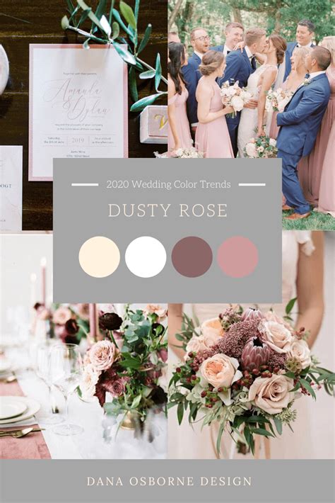 Dusty Rose Mauve 2020 Wedding Color Trend Dana Osborne Design