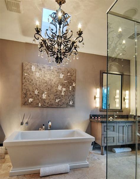 Gorgeous Bathroom Chandelier Ideas Designing Idea