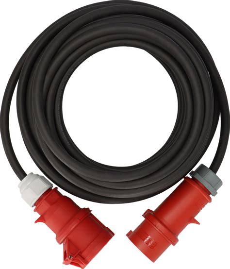 Professional CEE Verlengkabel IP44 Met Faseomvormer 25m Zwart H07RN F