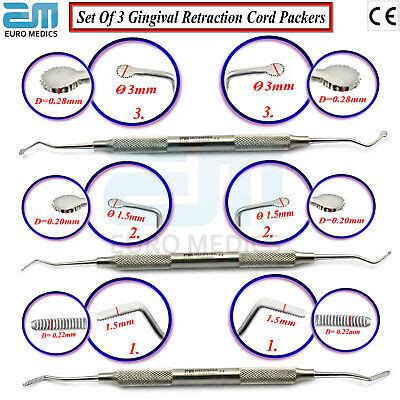 Dental Gingival Retraction Cord Packers Gum Tissue Surgery Cord