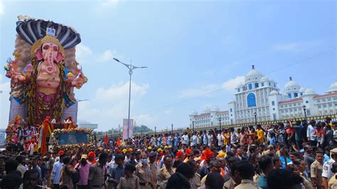 Khairatabad Ganesh Shobha Yatra At Secretariat Khairatabad