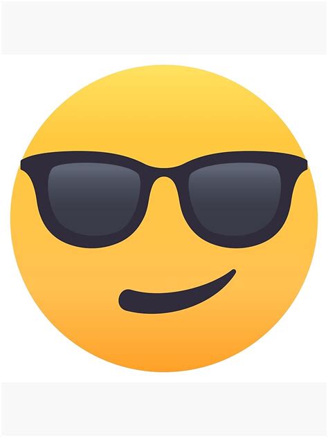 Póster JoyPixels Cara sonriente con gafas de sol Emoji de joypixels