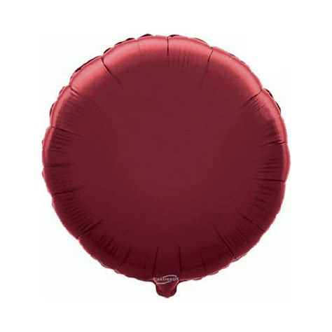 Burgundy Round Foil Helium Balloon 46cm 18 In Partyrama