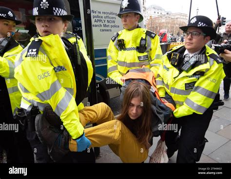 Londres Reino Unido De Noviembre De Los Manifestantes De