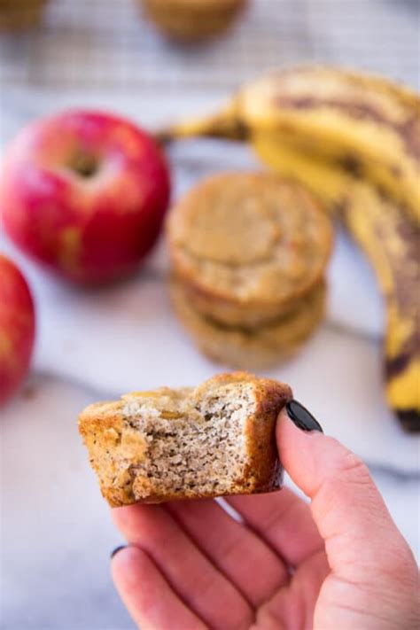 Flourless Banana Apple Muffins Kim S Cravings