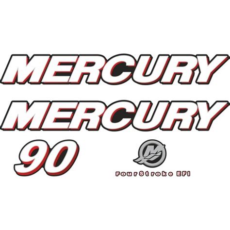 Mercury 90 HP Four Stroke EFI Outboard Engine Decals Sticker Etsy