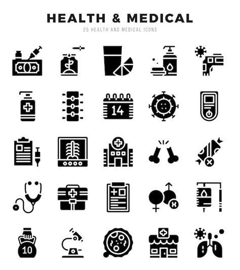 Conjunto De Iconos M Dicos De Salud Ilustraci N Vectorial Vector Premium