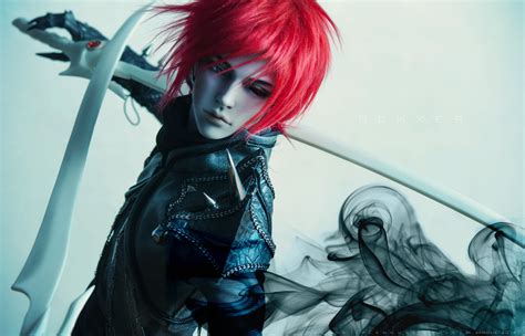 Red Haired Male Character With Sword Wallpaper Hd Wallpaper Wallpaper