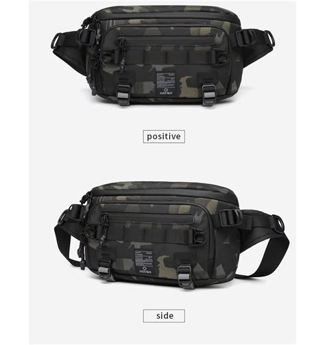 Ozuko New Fashion Waterproof Men Waist Bag Outdoor Sports Chest Bags