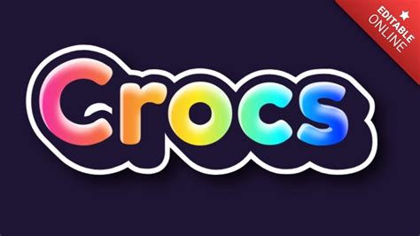 Crocs 3D Del Arco Iris Generador De Efectos De Texto