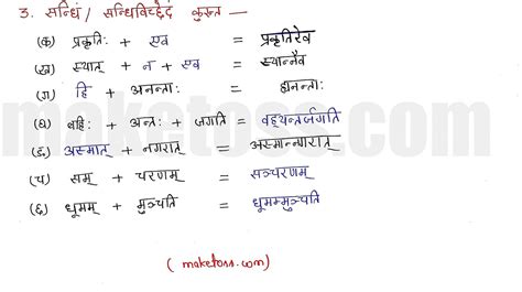 Sanskrit Class Chapter Ncert Exercise Solution